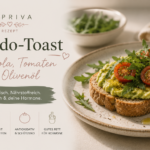 Avocado-Toast mit Rucola, Tomaten und Olivenöl Hormonfreundlicher Snack Perimenopause – Avocado-Toast mit Rucola und Tomaten