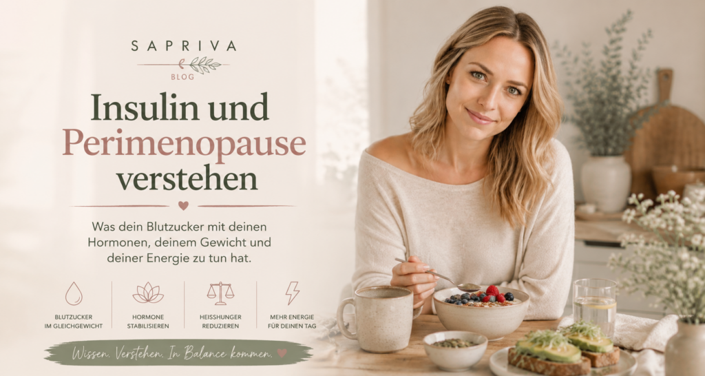 Frau ab 40 beim gesunden Frühstück – Insulin und Perimenopause verstehen