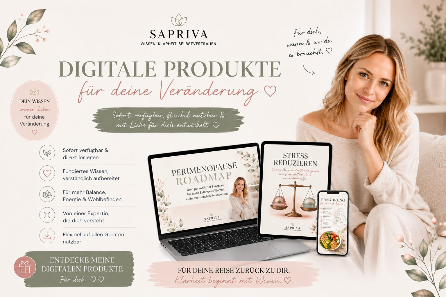 Digitale Produkte Perimenopause – Workbooks und Guides von Sapriva