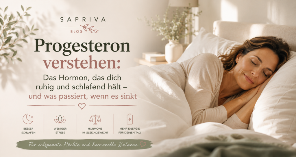Progesteron Perimenopause – entspannte Frau liegt ruhig schlafend im Bett, weiches Morgenlicht, helle ruhige Schlafatmosphäre