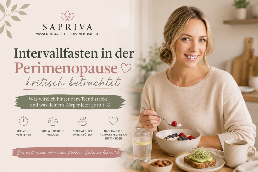 Frau ab 40 frühstückt bewusst – Intervallfasten in der Perimenopause kritisch betrachtet