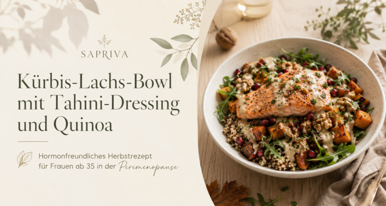 Kürbis-Lachs-Bowl mit Tahini-Dressing