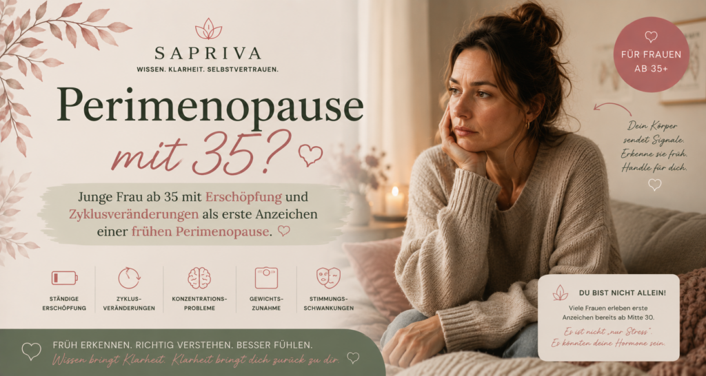 Perimenopause mit 35 - junge Frau ab 35 mit Erschöpfung und Zyklusveränderungen als Perimenopause