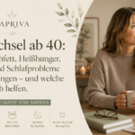 Stoffwechsel ab 40 – Frau in den Wechseljahren mit Bauchfett, Müdigkeit und Hormonen einfach erklärt