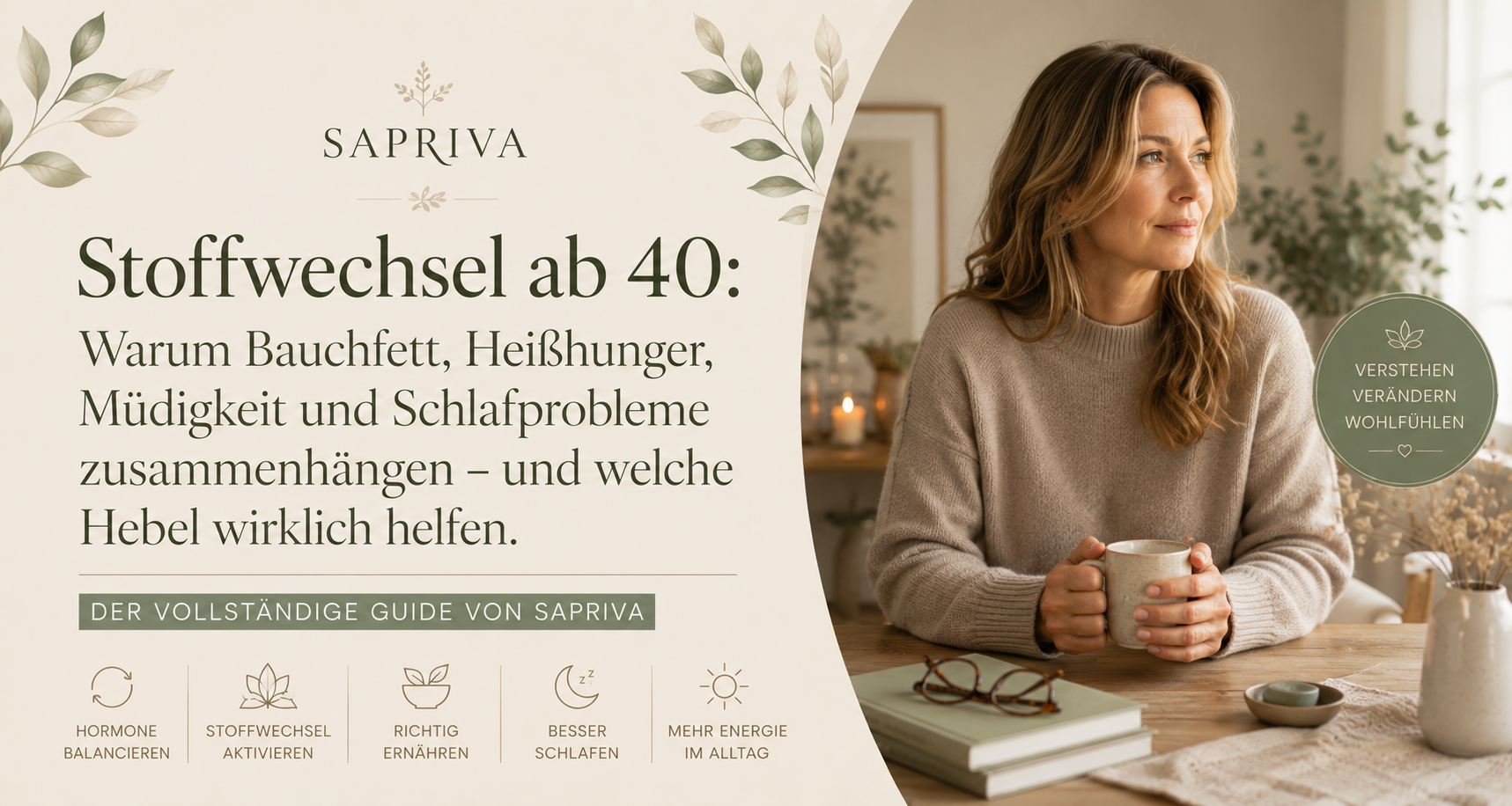 Stoffwechsel ab 40 – Warum Bauchfett, Heißhunger, Müdigkeit und Schlafprobleme zusammenhängen