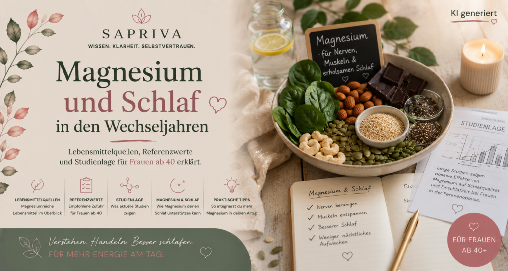 Magnesium und Schlaf in den Wechseljahren – Lebensmittelquellen, Referenzwerte und Studienlage für Frauen ab 40 erklärt